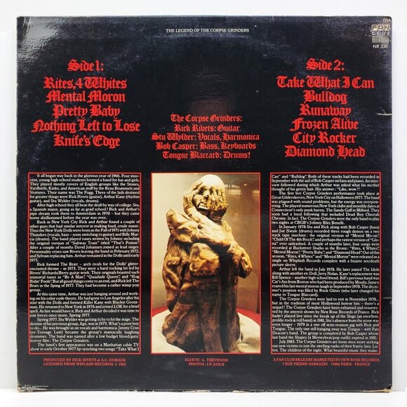 Corpse Grinders Legend Vinyl Record 1983 Glam Punk France Jacket Age LP VG - Picture 2 of 11